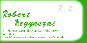 robert megyaszai business card